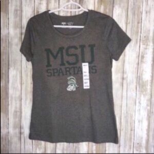 Michigan State Spartans MSU Tee Gray Graphic Shirt Women’s Small